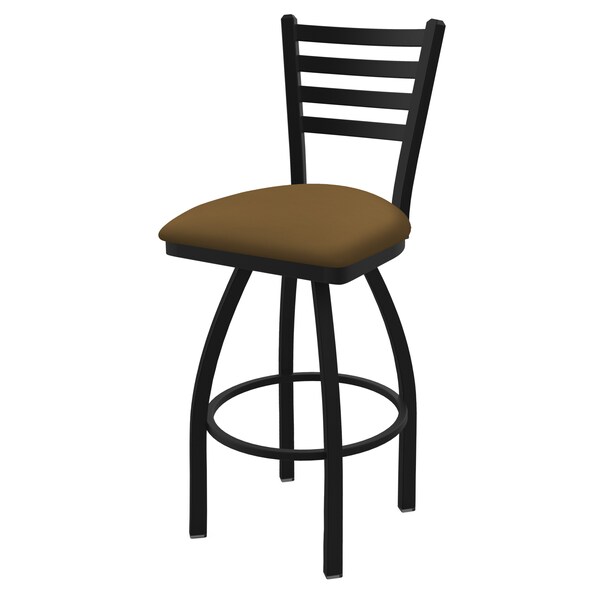25" Swivel Counter Stool, Black Wrinkle, Canter Saddle Seat